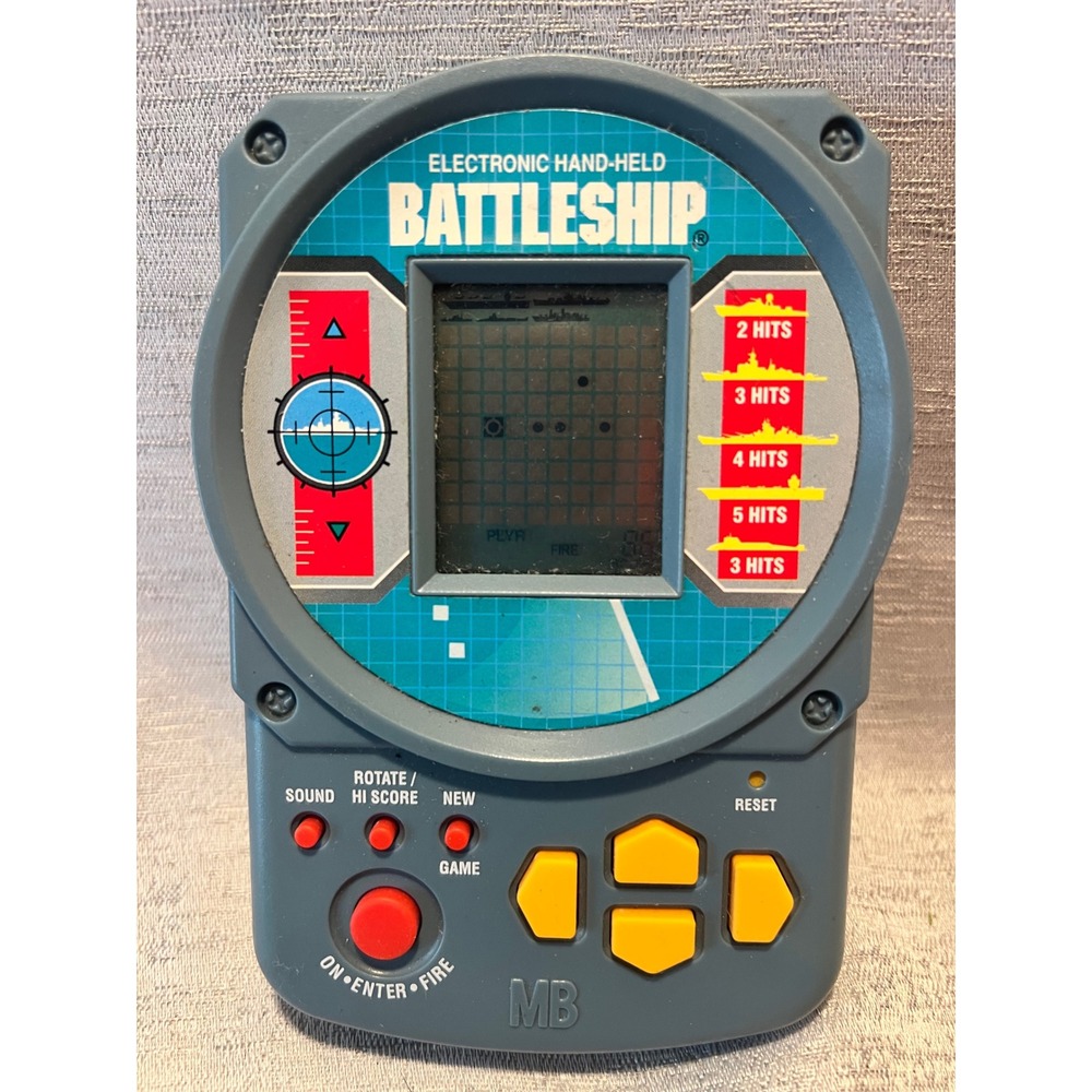 Vintage 1995 Milton Bradley Electronic Hand-Held Battleship Game MB 4633 Retro